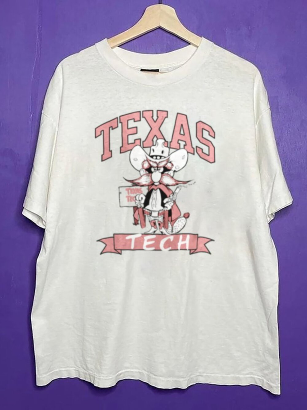 Vintage 90s Texas Tech Red Raiders Shirt, Retro Texas Tech University Shirt Tee